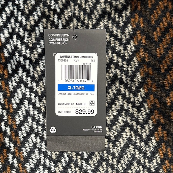 Under Armour Pink Sports Bra w/ Mesh Paneling - Picture 4 of 4